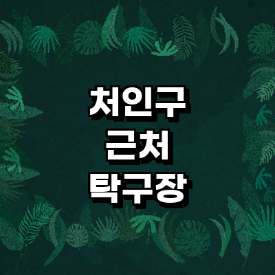 용인 처인구 탁구장