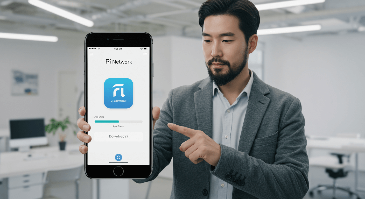 앱스토어에서 파이네트워크 앱을 설치하는 장면 2
