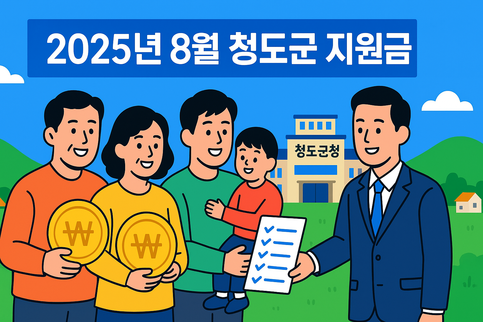 2025년 8월 경상북도 청도군 지원금 총정리 신청 방법.대상.금액 안내
