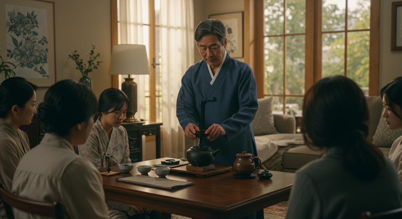 홈클래스를 진행 중인 남성