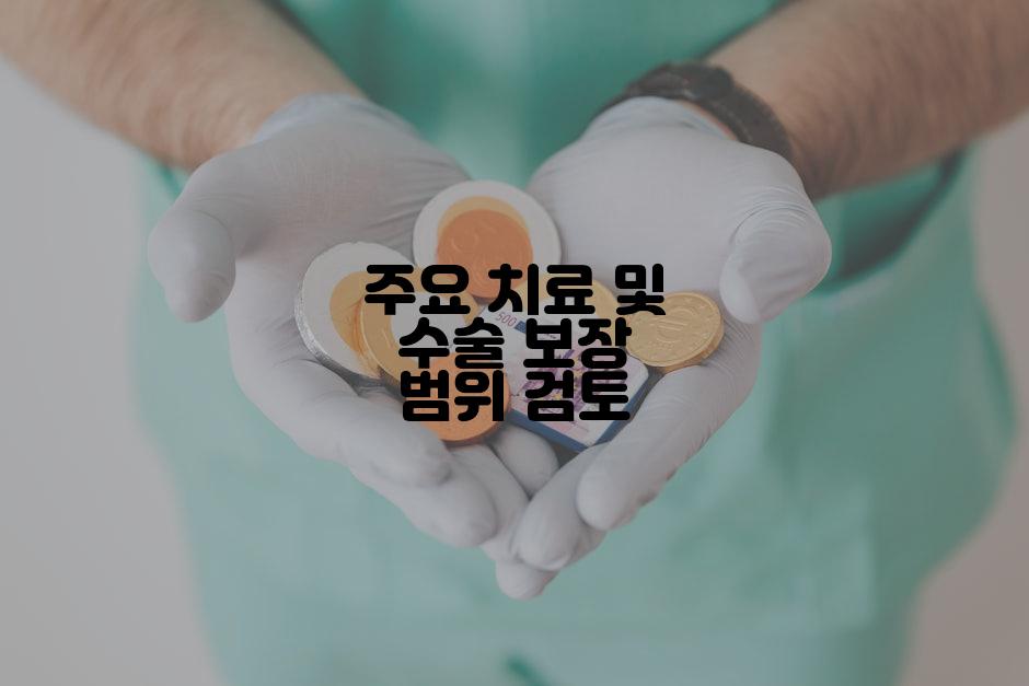 주요 치료 및 수술 보장 범위 검토