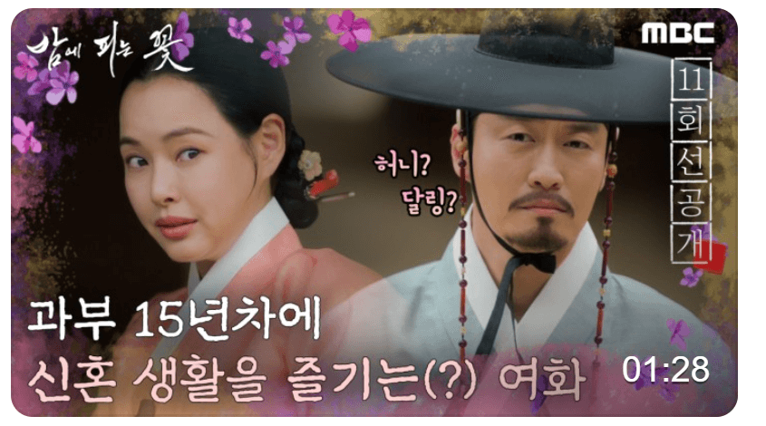 밤에 피는 꽃 재방송시간 밤에 피는 꽃 11회 재방송 밤에 피는 꽃 다시보기