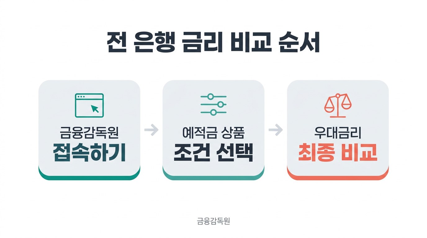 은행 이자 계산기 전 은행 금리 비교 순서