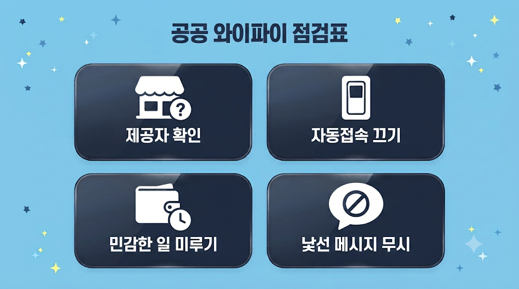공공 와이파이 안전 점검표