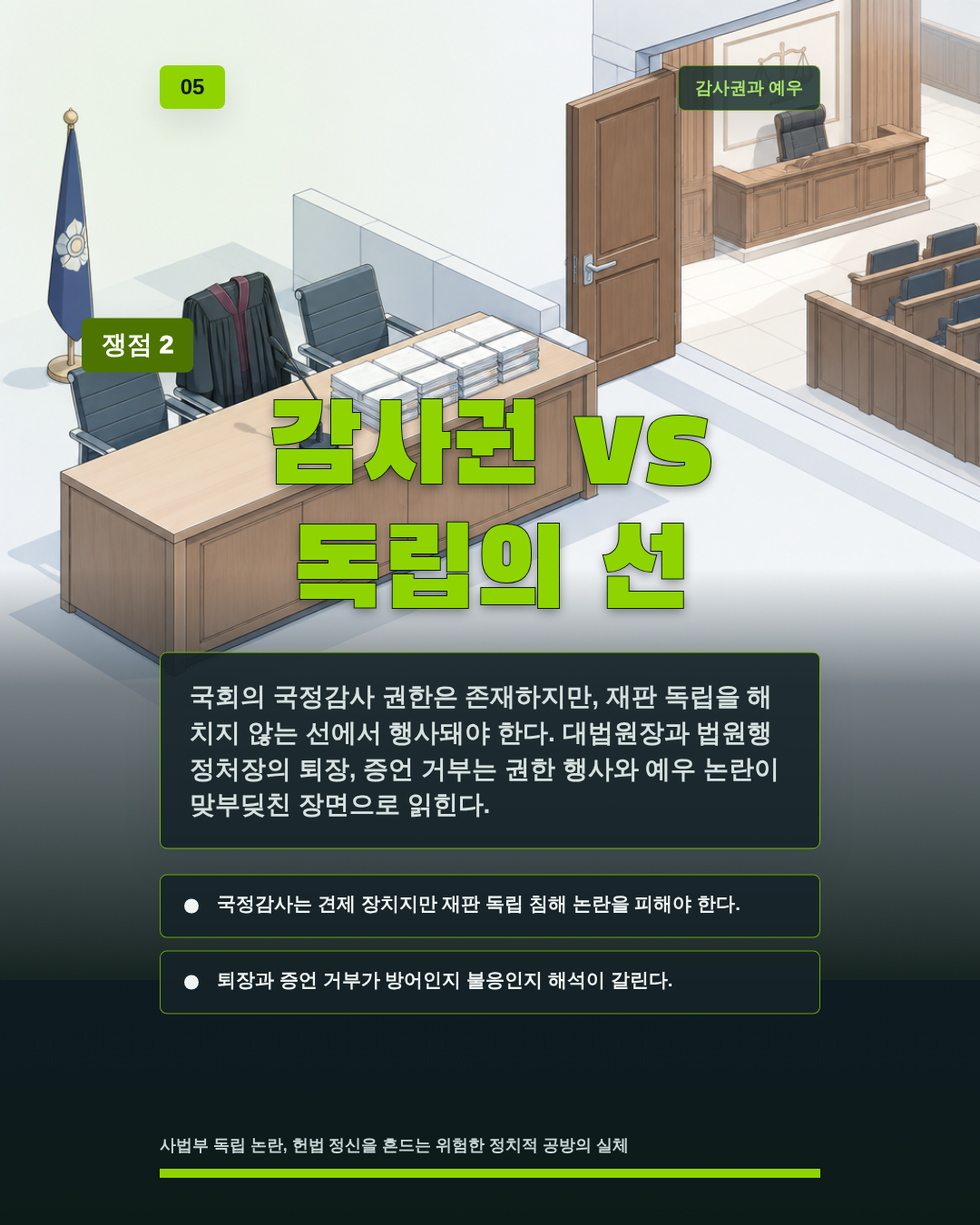 감사권 vs 독립의 선