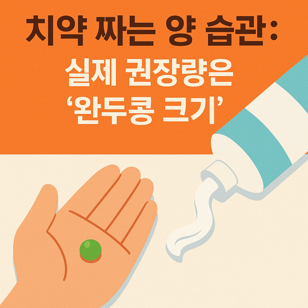 치약 짜는 양 습관: 실제 권장량은 ‘완두콩 크기’