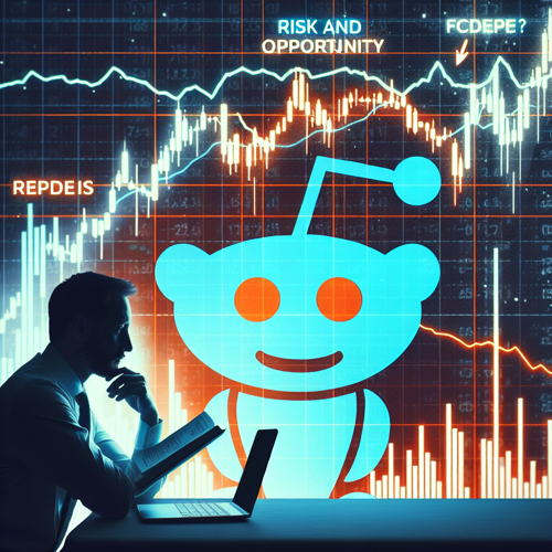 {"alt":"레딧 주가 전망을 설명하는 그래프와 주요 리스크 및 기회를 분석한 데이터 시각화"}