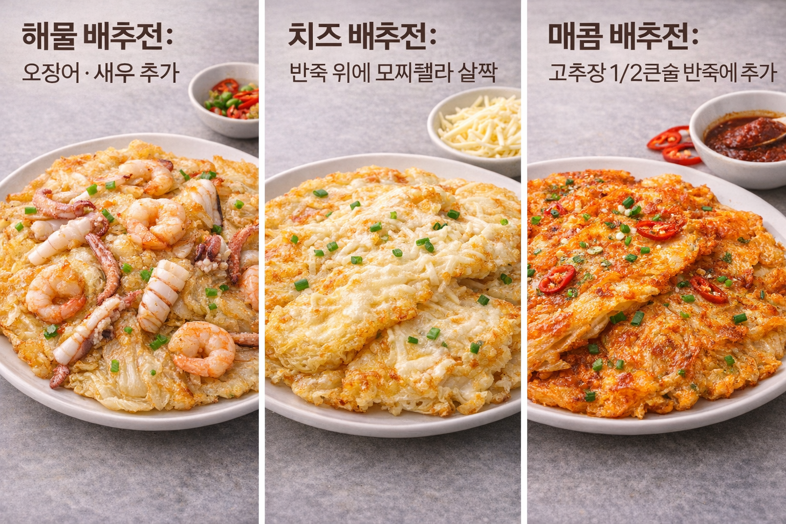 배추전 활용 응용 레시피