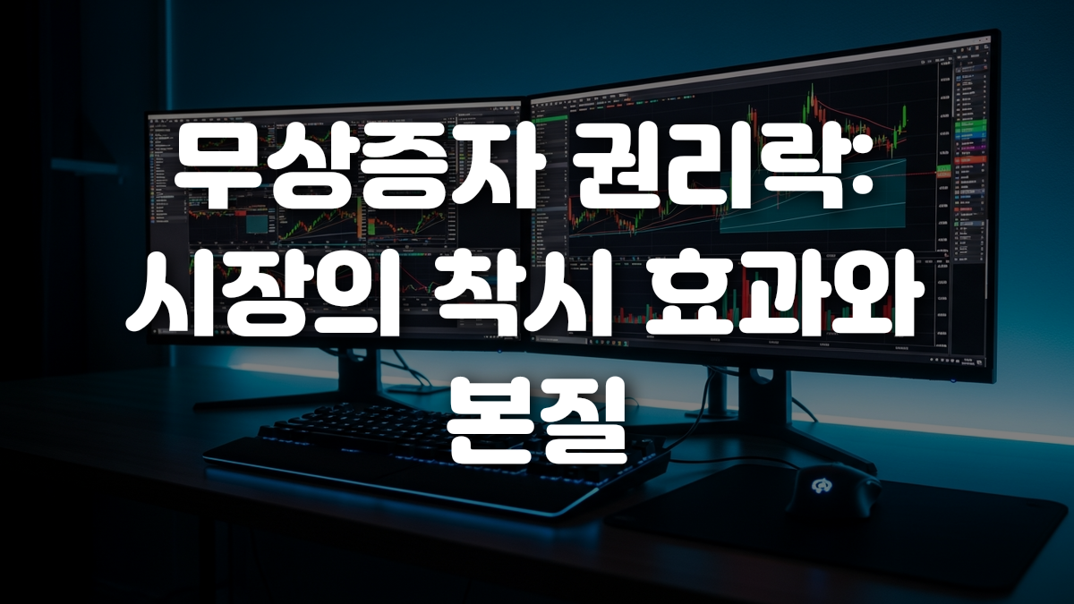 무상증자 권리락 시장의 착시 효과와 본질