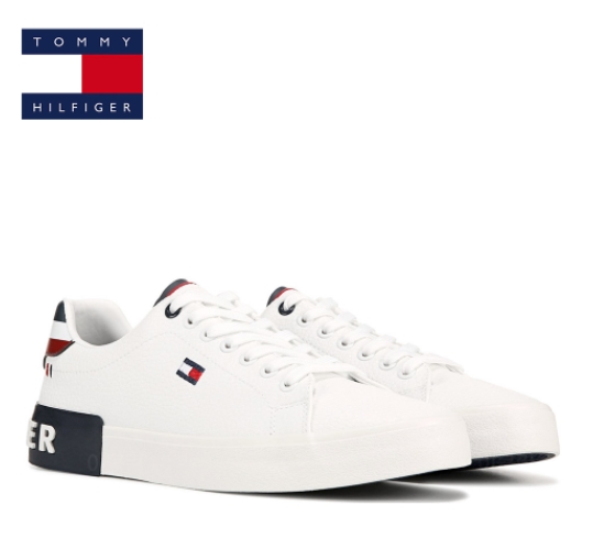 타미힐피거 레즈 레더 로고 스니커즈 남자 신발