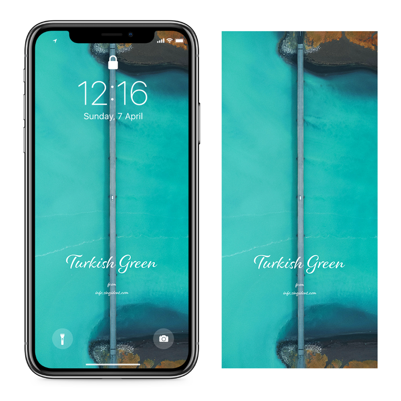 06 청록색 강 C - 청록색배경화면