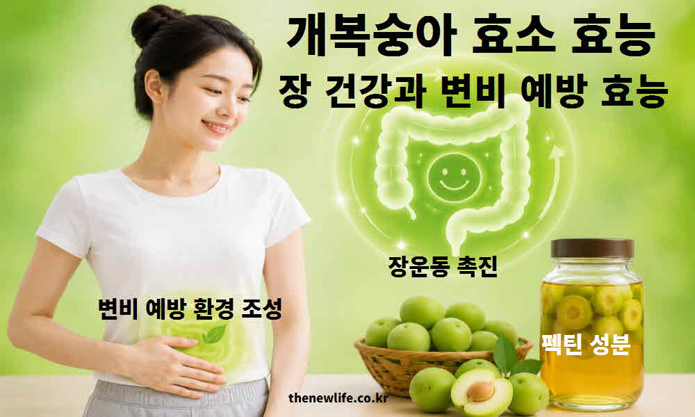개복숭아 효소 효능 장 건강 변비 예방