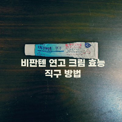 비판텐 연고 크림 효능 그리고 직구 방법 알아보기