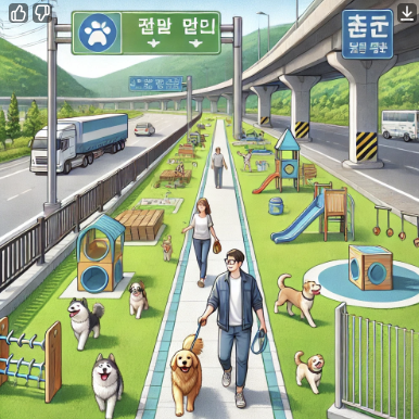 반려견 전용 산책로, 놀이터가 있는 휴게소 총정리 관련 사진