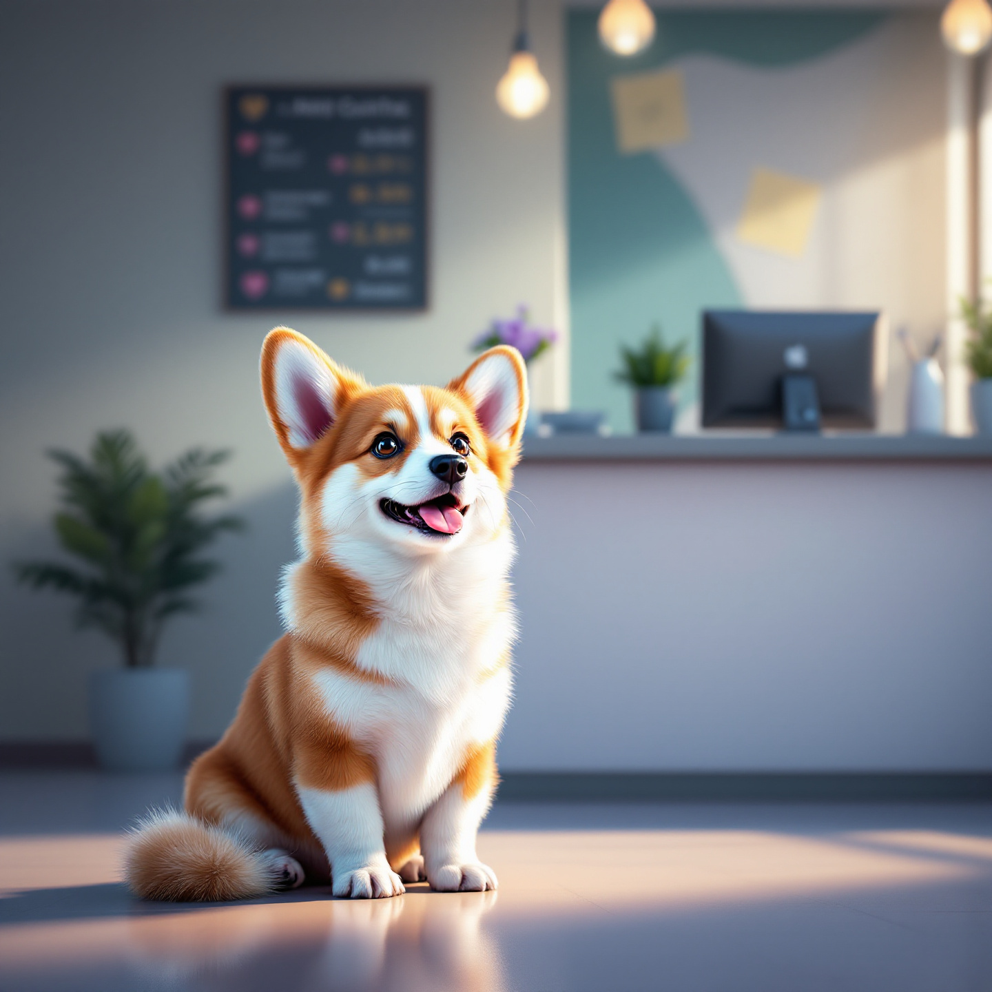 강아지가 살짝 미소 짓는 꿈