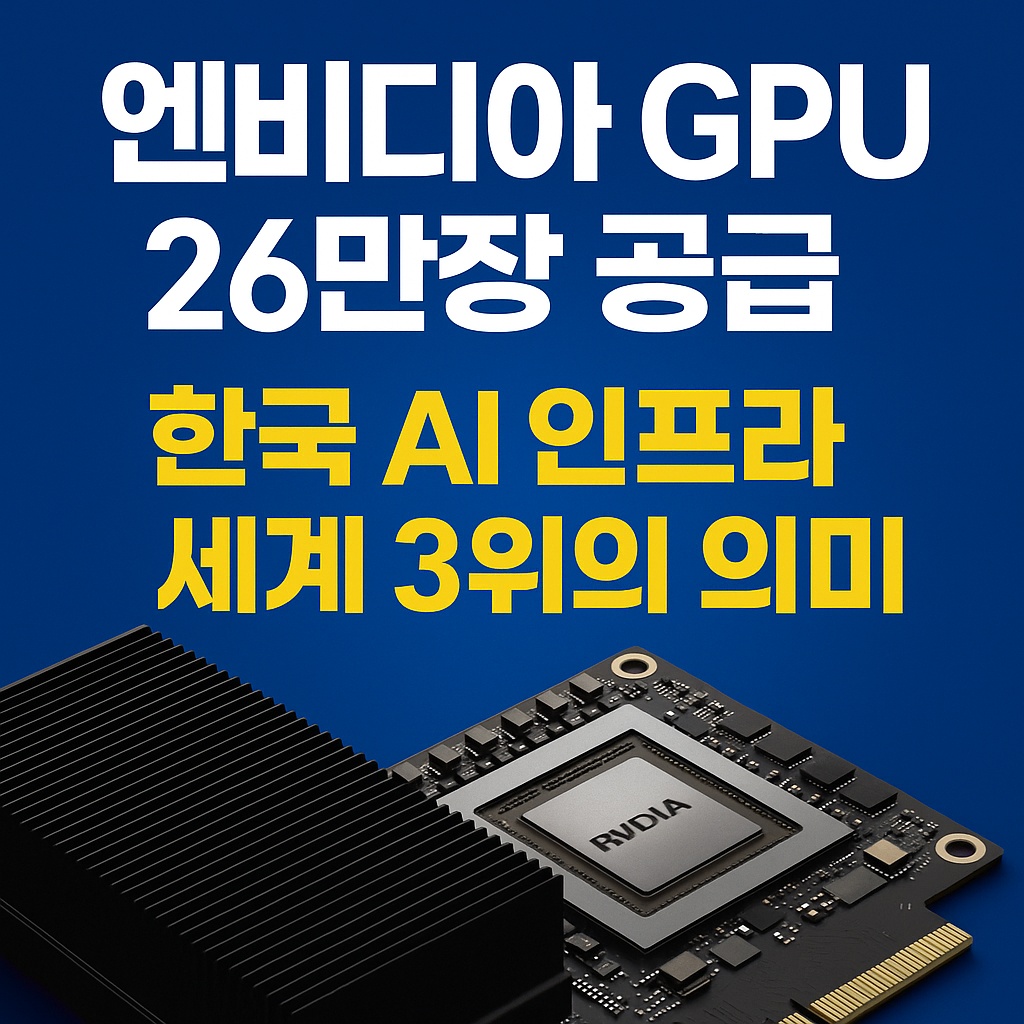 엔비디아 GPU 26만장 공급｜한국 AI 인프라 세계 3위의 의미와 산업 대전환