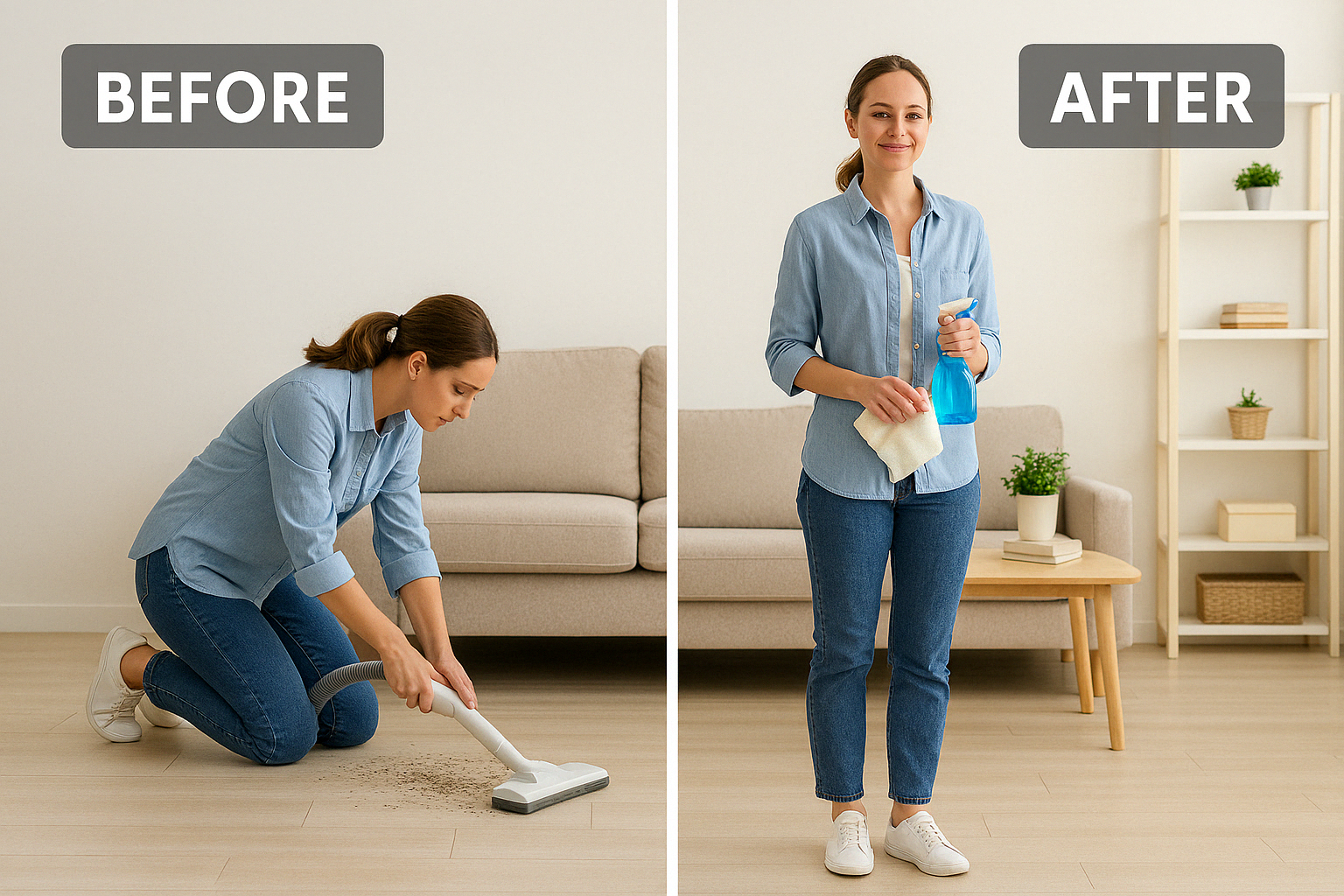 1시간 청소 루틴 관련 사진