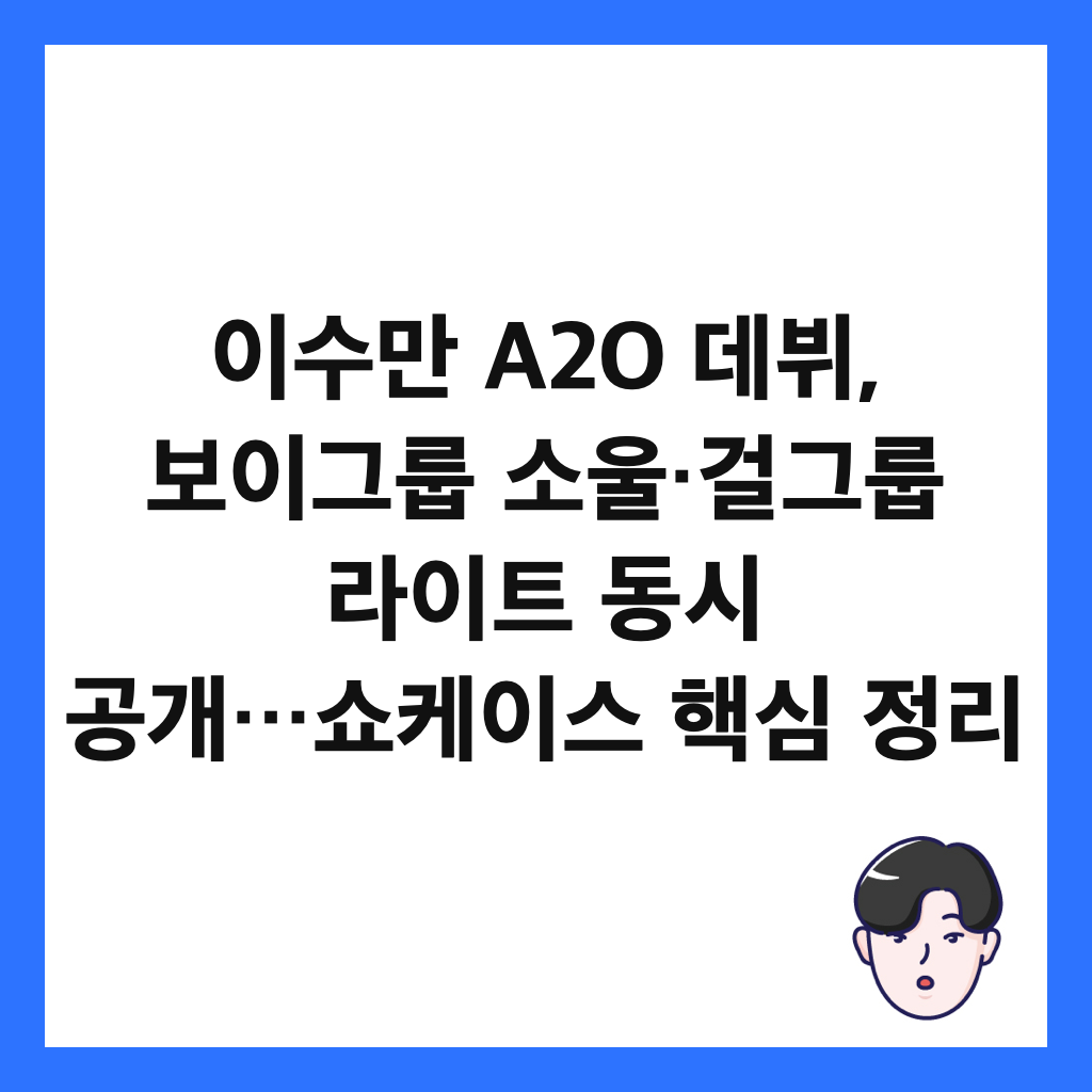 이수만 A2O 데뷔, 보이그룹 소울&middot;걸그룹 라이트 동시 공개&hellip;쇼케이스 핵심 정리 썸네일