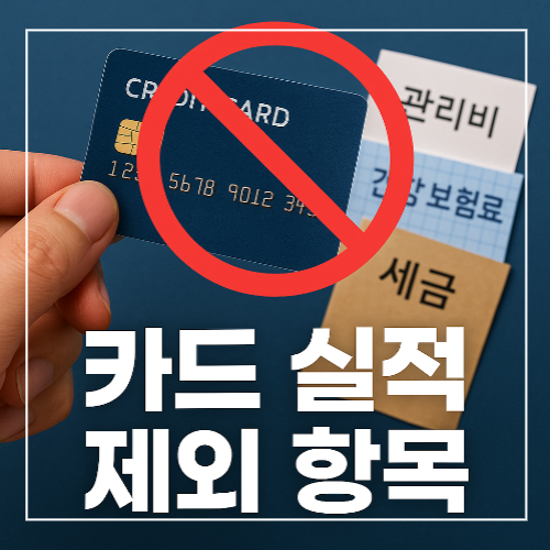 카드 실적 제외 항목 총정리 썸네일 이미지