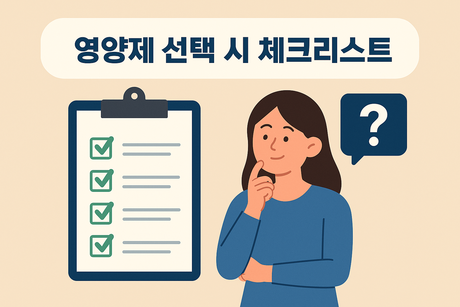 영양제 선택 시 체크리스트 설명 이미지