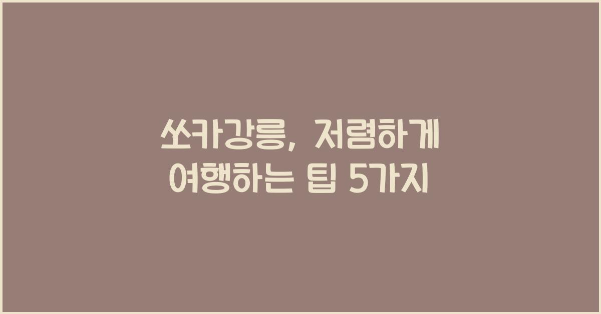 쏘카강릉
