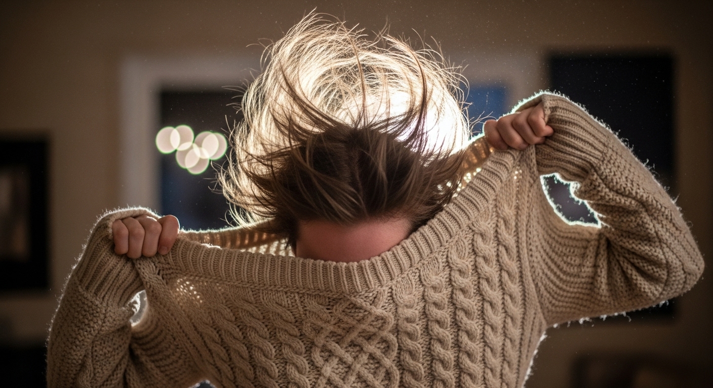 건조한 피부와 니트