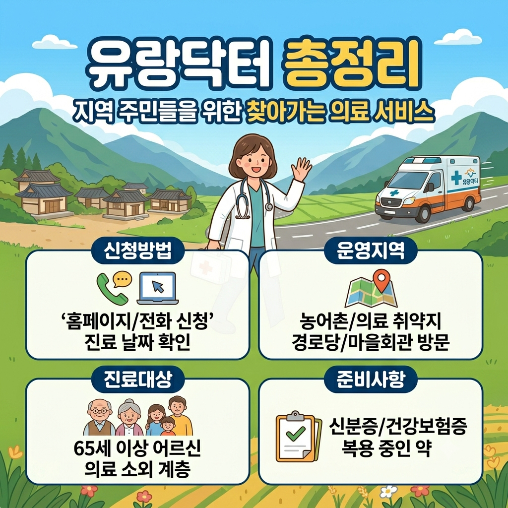 유랑닥터 신청 방법 운영 지역, 진료 대상, 준비 사항