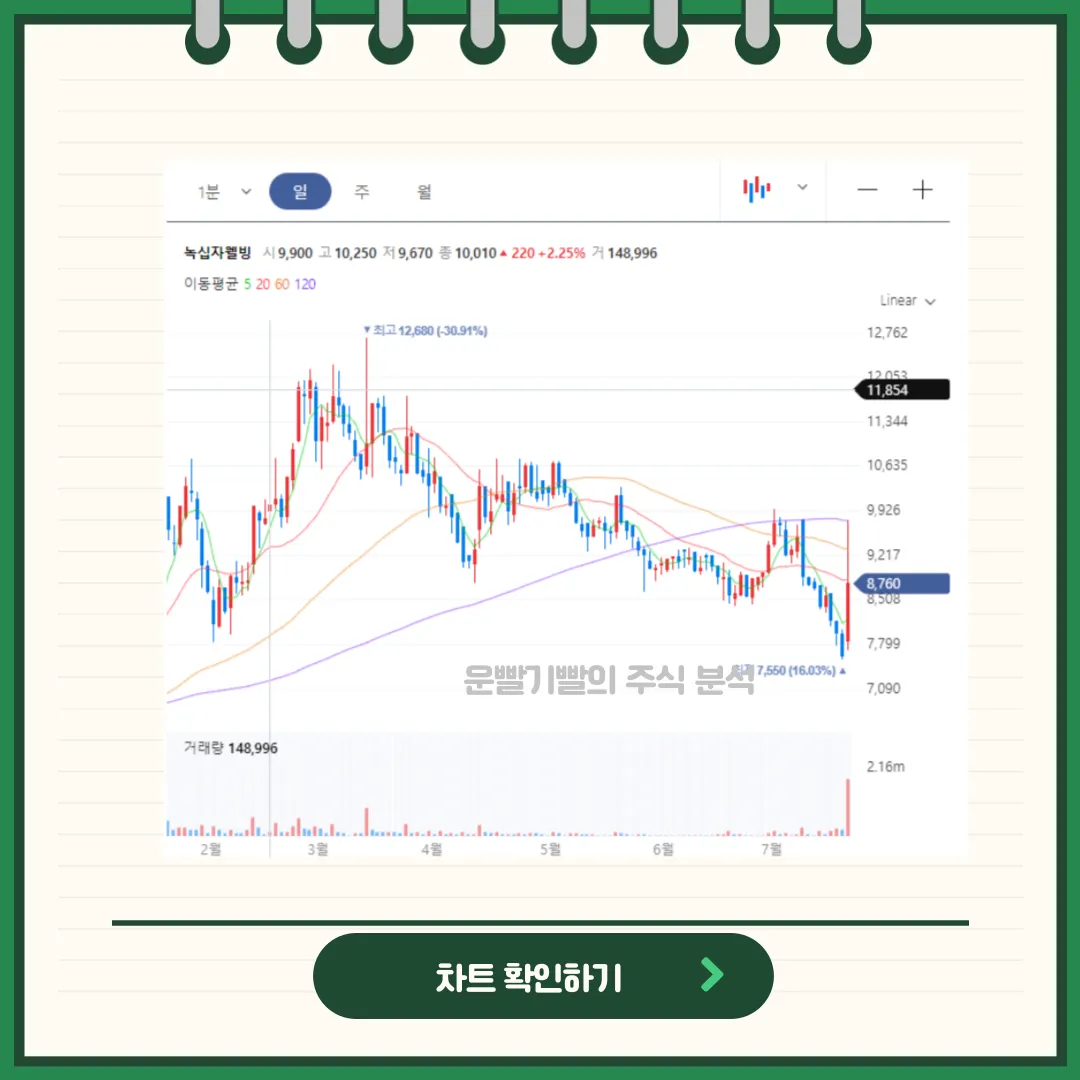 녹십자웰빙 차트분석