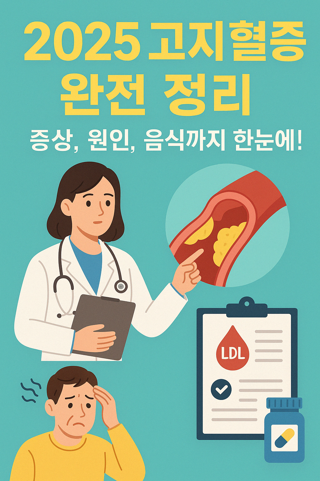 『2025 고지혈증 완전 정리 – 증상, 원인, 음식까지 한눈에!』