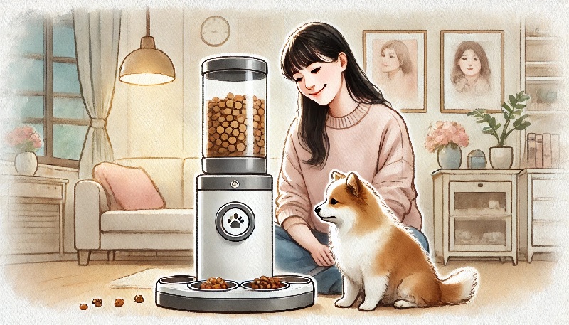 강아지 자동급식기에 대한 이미지