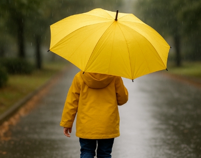 아이들을 위한 여름철 놀이-우산