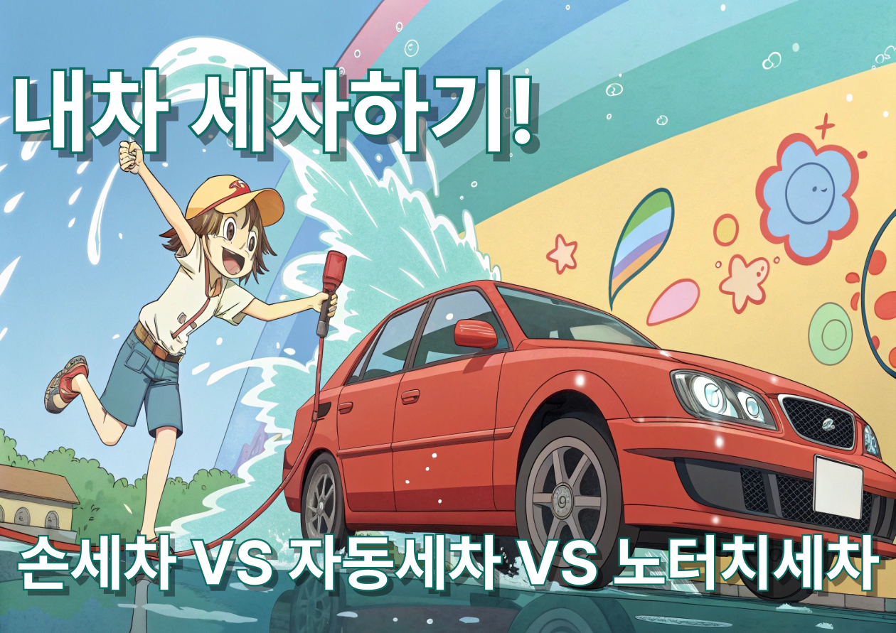 '내차 세차하기' 손세차,자동세차,노터치세차 이미지