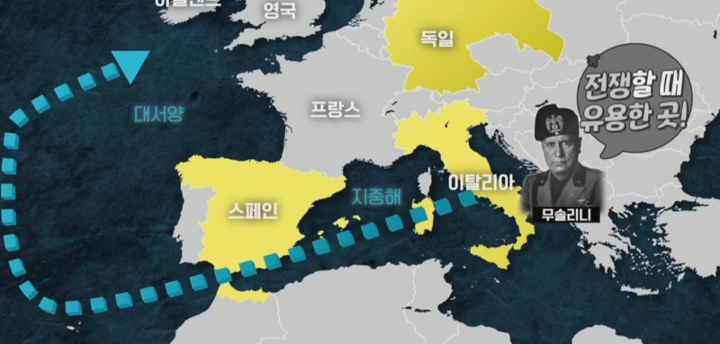 스페인 지브롤터 해협 지도