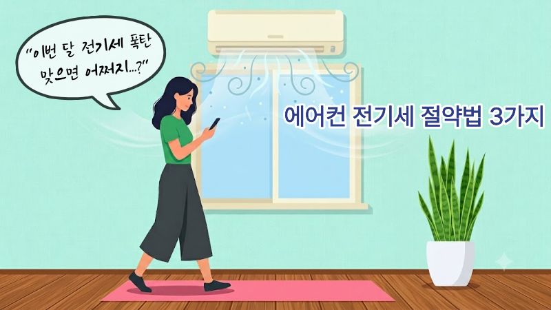 에어컨 전기세 절약법 3가지 방법과 누진세 예방 팁 일러스트