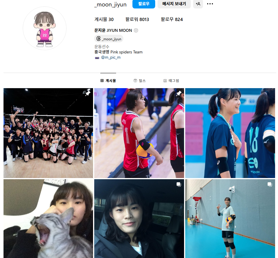 흥국생명 문지윤 프로필