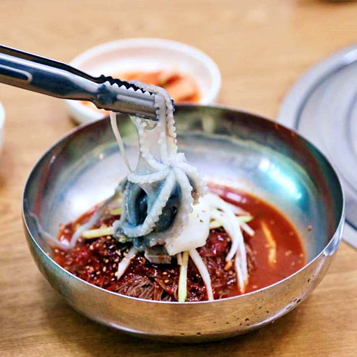 나혼산, 나혼자 산다 목포 산낙지 한 마리 통째, 매콤한 소갈비 비빔 냉면 맛집