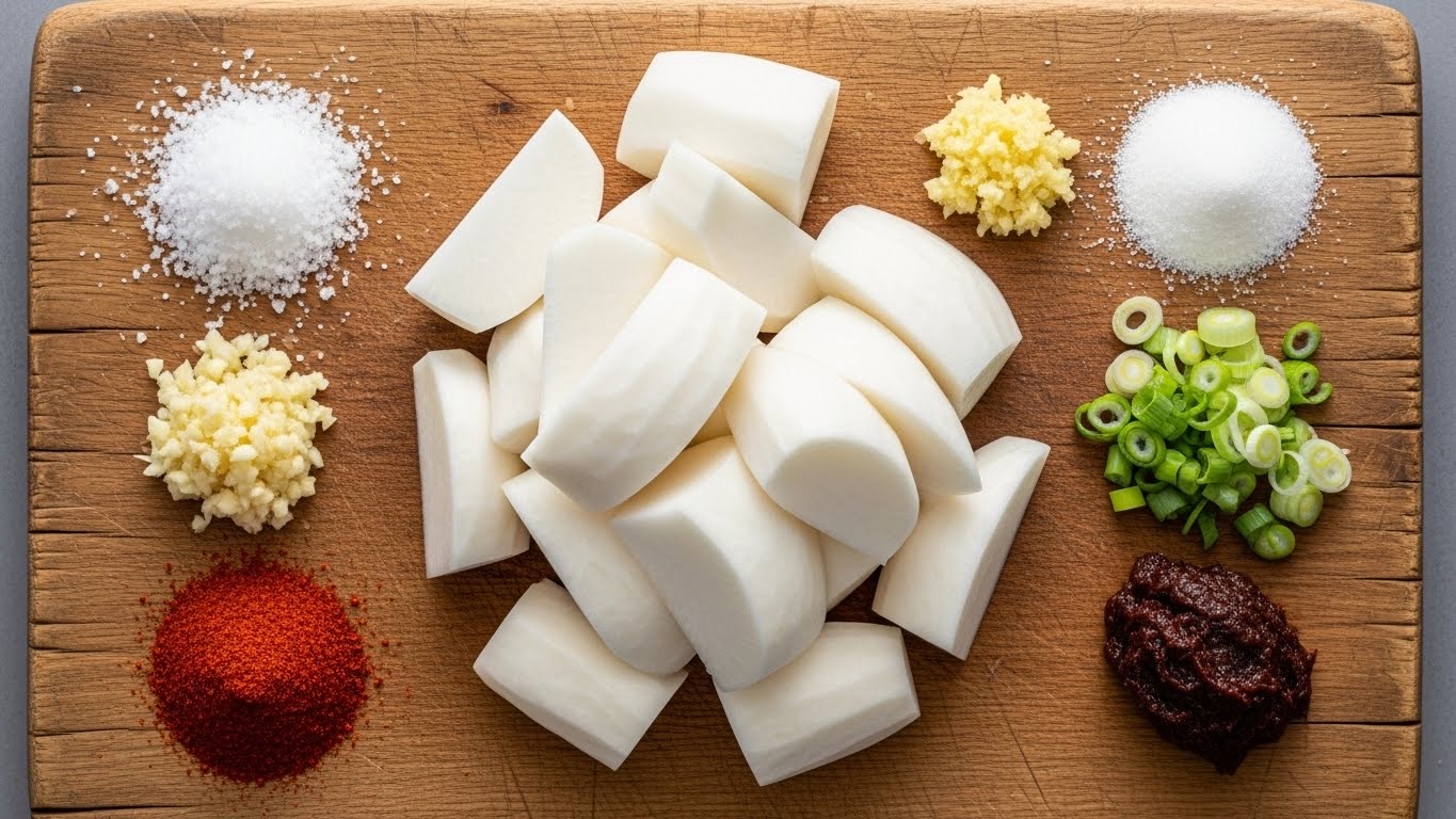 석박지 깍두기 담그는법