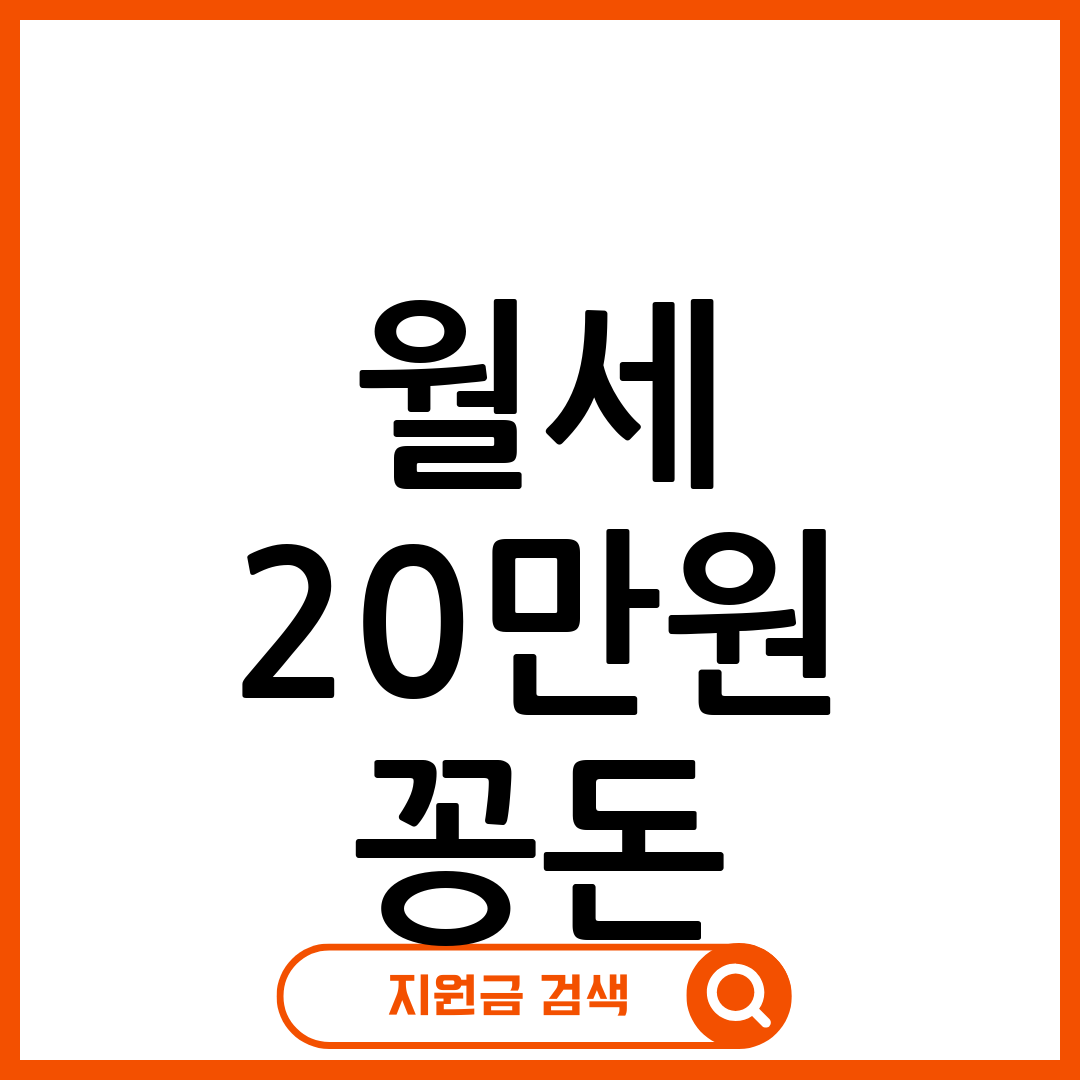 청년 월세 지원금