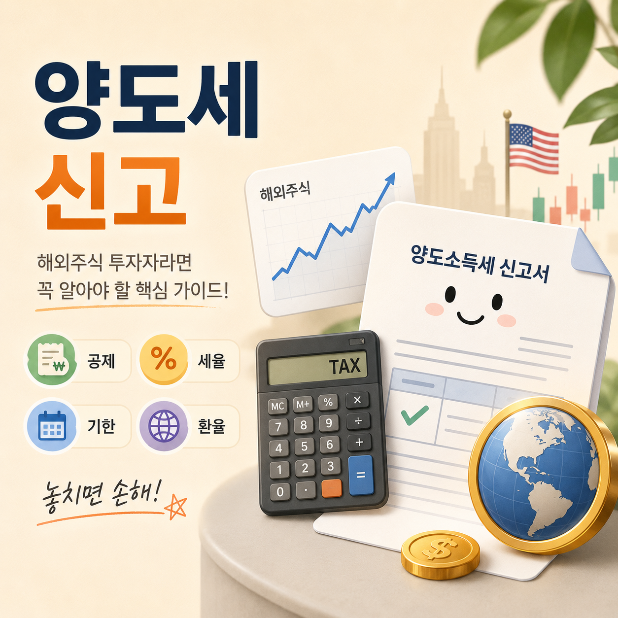 해외주식 양도세 신고, 250만원 넘기 전 확인할 5가지