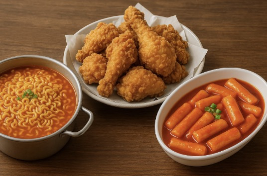 정제 탄수화물(라면, 치킨, 떡볶이 등)