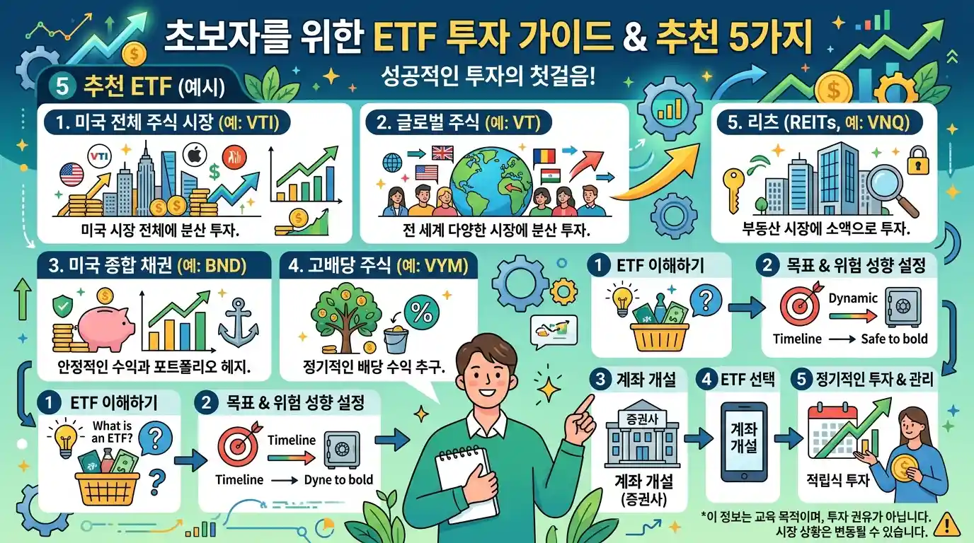 ETF 투자 방법 초보자 추천 ETF 5가지