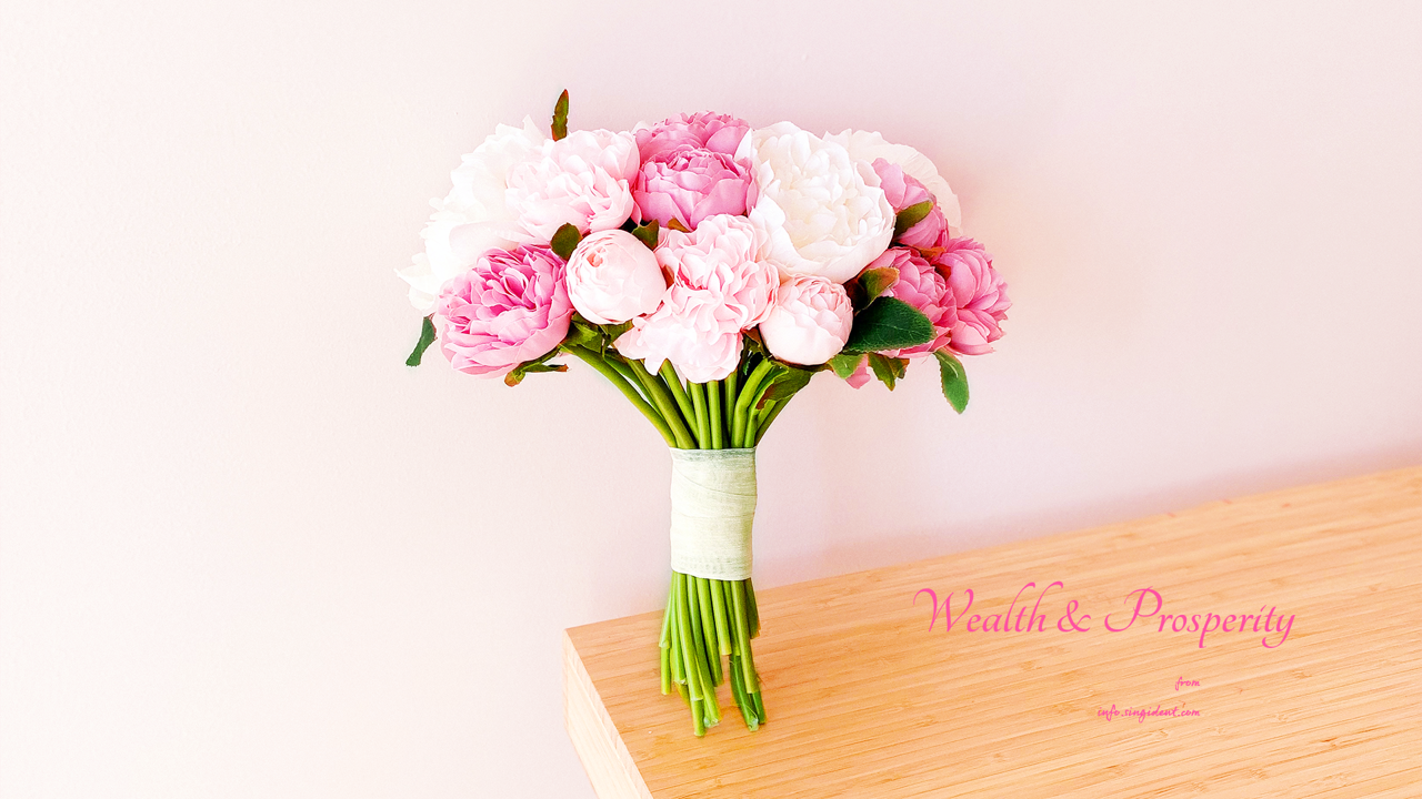 09 모란꽃 부케 C - Wealth and Prosperity 복들어오는배경화면