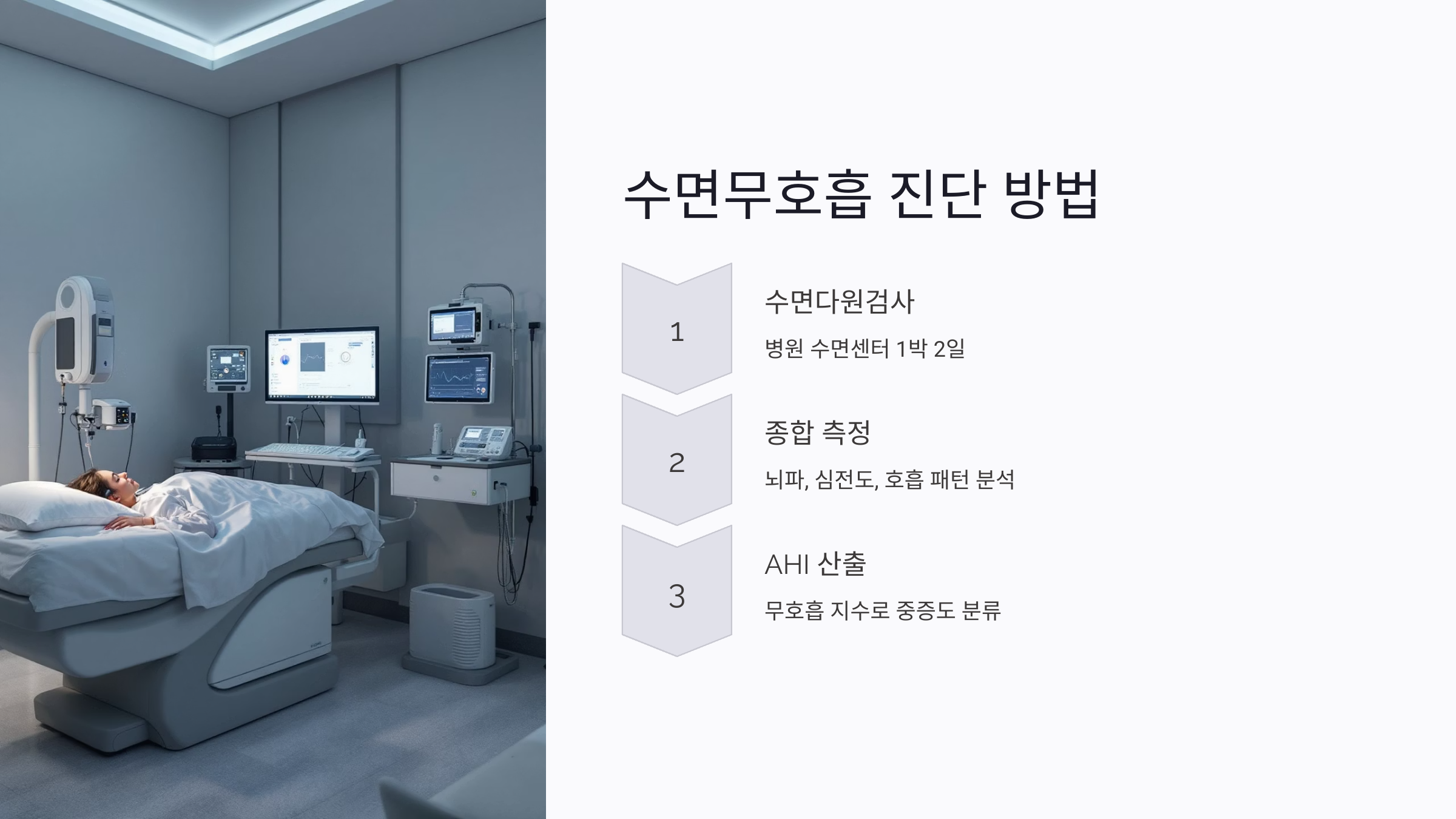 수면무호흡 진단은 어떻게 하나요?