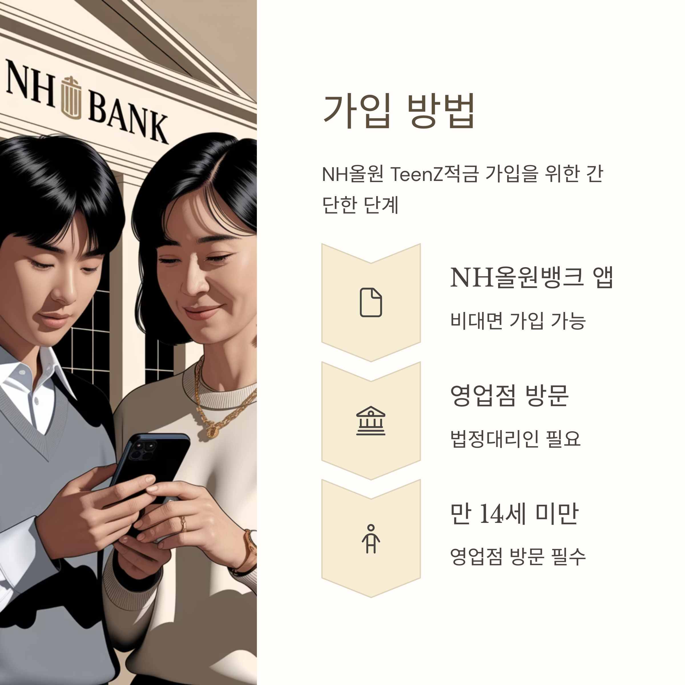 NH올원 TeenZ적금 신청 방법