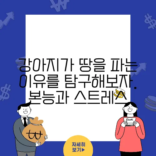 강아지가 땅을 파는 이유를 탐구해보자. 본능과 스트레스