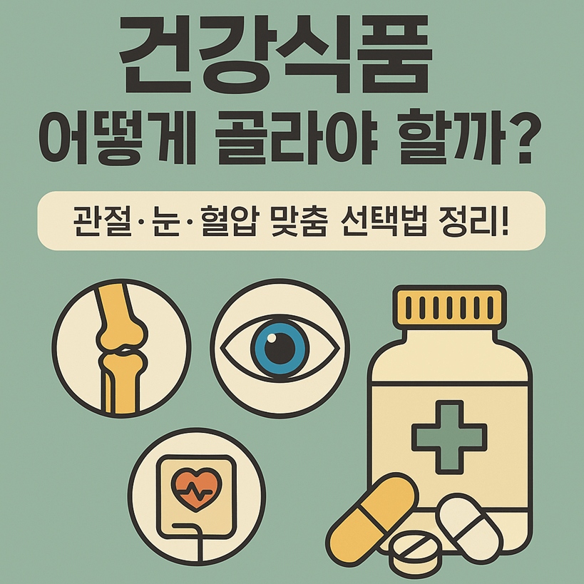 건강기능식품 고르는 법