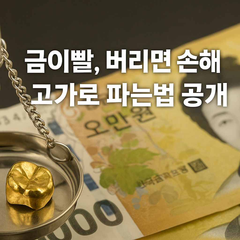 금이빨 그냥 버리면 손해!!! 고가로 팔기! 꿀팁 5가지~!!!