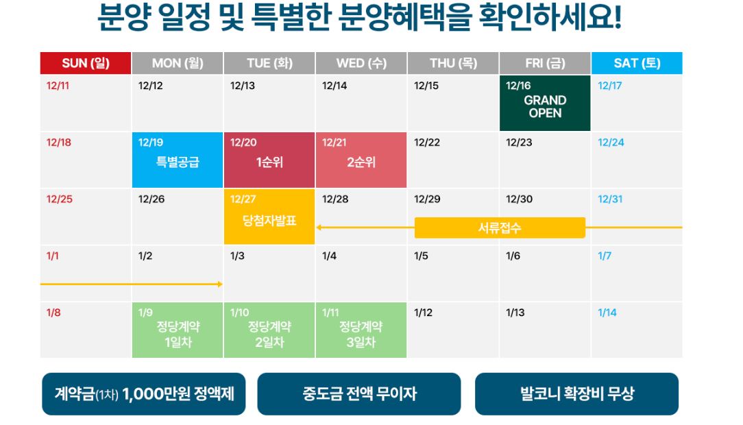 한신 더휴 엘리트 파크 분양 일정