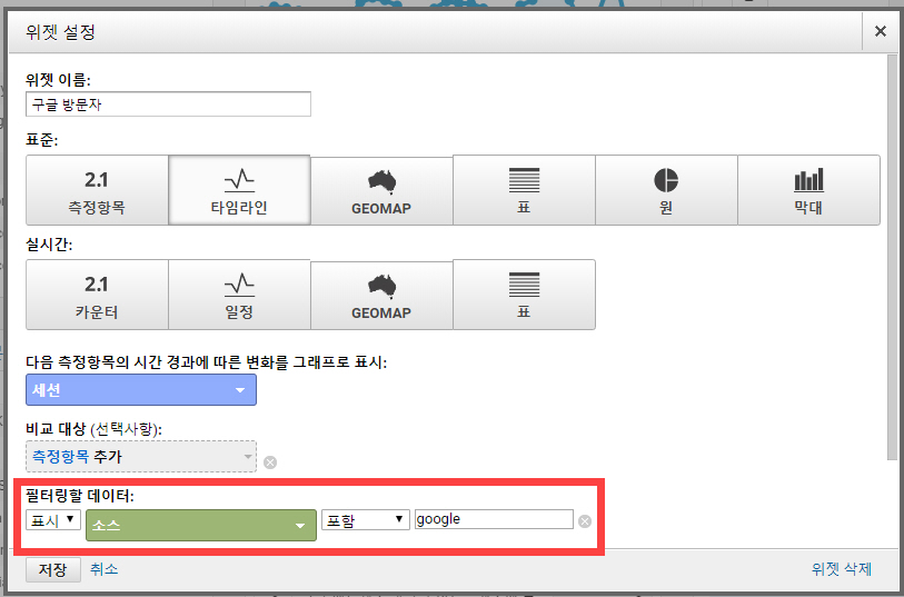 구글 애널리틱스 - 구글 방문자 수 확인하기
