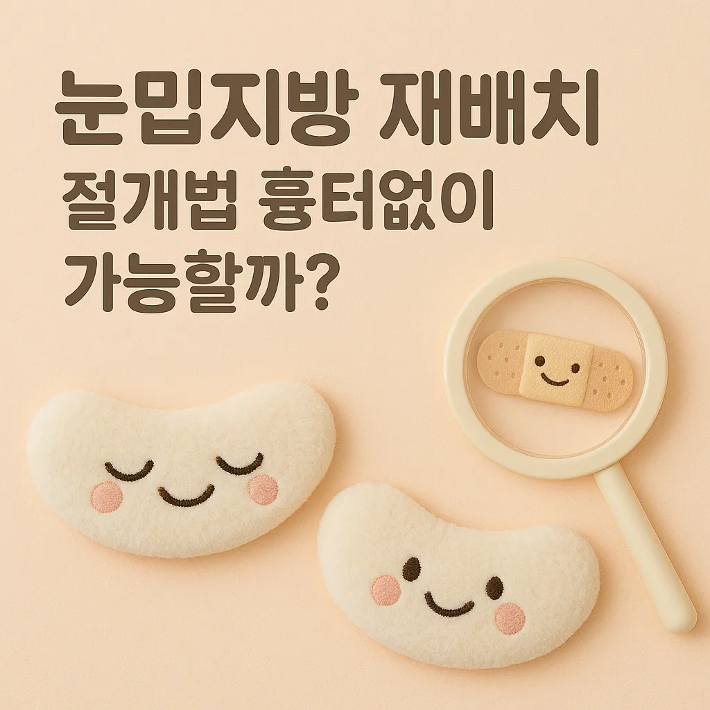 눈밑지방 재배치 절개법 흉터없이 가능할까?